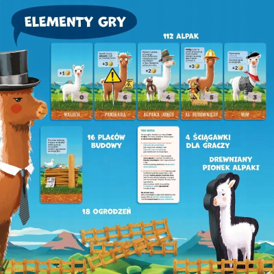 Lojë tavoline Nasza Księgarnia Alpacas, familjare, me karta, shumëngjyrëshe