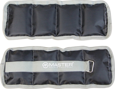 Pesha për kyçe Master Fitness, 2 x 0.5 kg, material oxford, blu