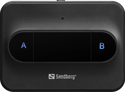 Bluetooth адаптер Sandberg BT Link, за 2 пара слушалки, MiniJack, црн