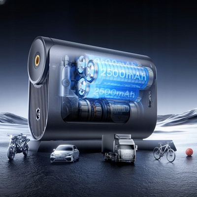 Kompresor veture Baseus GoTrip VA1, wireless, 150 PSI 7500 mAh, gri e errët