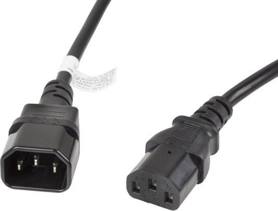 Kabllo e energjisë Lanberg IEC 320 C13 - C14, 3m, e zezë (CA-C13E-11CC-0030-BK)