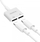 Adapter audio-karikues SOMOSTEL 2 në 1 Lightning, 2 porta Lightning, për iPhone, i bardhë