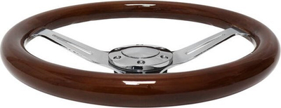 Volant portov Steering Wheel 350mm Wood Style, dru, argjendtë