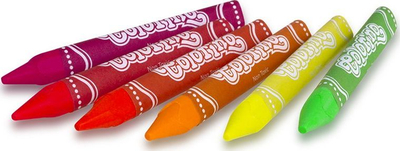 Lapsa dylli Colorino Kids Neon, trekëndore, ekstra të buta, set me 6 ngjyra