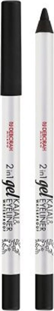 Laps sysh Deborah 2 në 1, hijë dhe kajal, waterproof, i zi