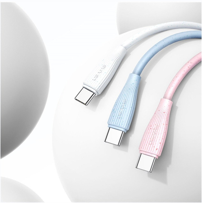 Kabllo USB Usams Green Series SJ714, USB A në USB C, 18W 3A, 1m, e bardhë