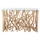 Konzolë rustic druri teak & xham 120×35×75 cm (HM9373)