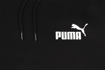 Bluzë me kapuç Puma ESS+ Tape Hoodie FL M, për burra, logo në mëngë, e zezë
