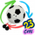 Top futbolli XQMax Emoji Ball, 23cm, me këmbë, shumëngjyrësh