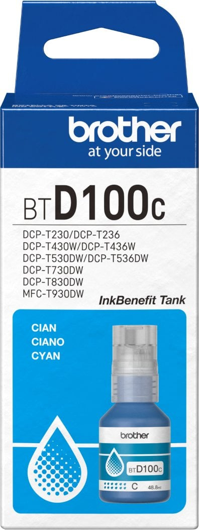 Kartrixh boje Brother BT-D100 BTD100C, cyan, origjinal