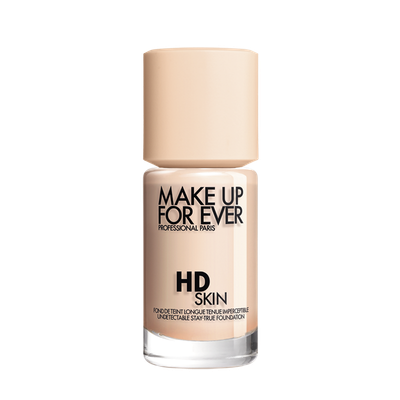 Fondatinë Make Up For Ever HD Skin, mbulim i mesëm, efekt natyral, bezhë