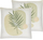 Set jastëkësh dekorativë Beliani MICROSORUM, 45x45cm, motiv bimore, jeshile e çelët