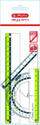 Set gjeometrik Herlitz My.Pen, 3 pjesë, plastikë transparente
