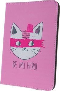 Kapak universal për tabletë Kitty 2, 9-10", poliuretani, rozë