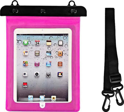 Këllëf uji-rezistent universal për tablet, PVC, 10", rozë