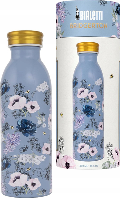 Shishe termike Bialetti Bridgerton, çelik inox, 460 ml, blu Bleached Denim