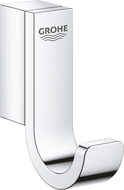Grepa rrobe banjoje Grohe Selection 41039, metal, Starlight Chrome, ngjyrë argjendi