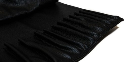 Kuti furcash grimi OSOM Professional PF0082, ECO lëkurë, për 12 furça, e zezë