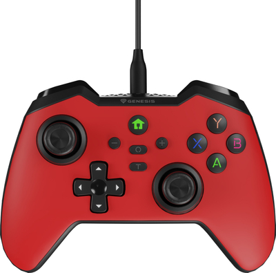 Gamepad Genesis Mangan 300 NJG-2105, me kabllo, me dridhje, i kuq