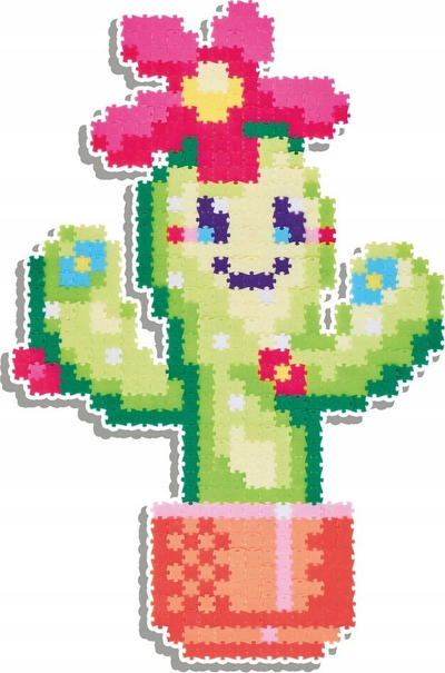 Puzzle Rabe Pixelki Jixelz Smiling Cactus, 750 pjesë, plastikë, shumëngjyrëshe