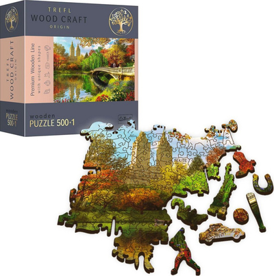 Puzzle druri Trefl Wood Craft Central Park, 500 copa, për të rritur, shumëngjyrësh