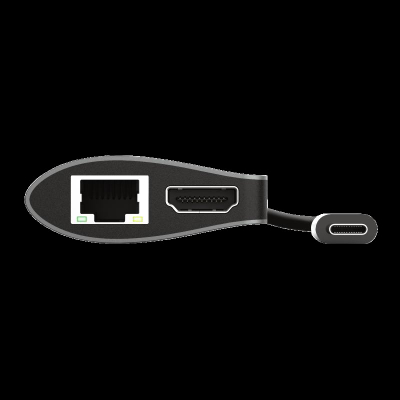 Docking station USB C Trust Dalyx 7 in 1, 4K, 100W, gri