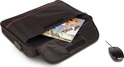 Set aksesorësh laptopi Arys Monray, çantë 15.6", maus me kabllo, i zi