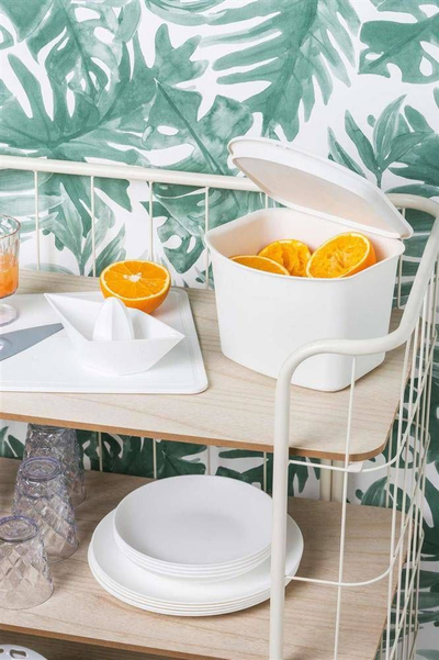 Kosh riciklimi Koziol Bibo Organic, me kapak, rozë