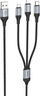 Kabllo karikimi Hoco X102 3in1, USB A në Lightning Micro USB USB C, 1m, 2.4A, e zezë