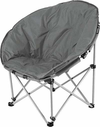 Karrige palosëse kampingu Moon Chair, 81x82x70cm, kapacitet 120kg, gri