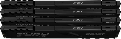 Module të memories Kingston Fury Beast Black 32GB (4x8GB) DDR4 3200 CL16