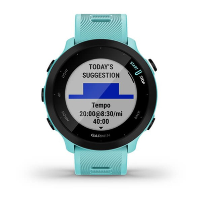 Ora sportive Garmin Forerunner 55, GPS, monitorim rrahjes së zemrës, jeshile turkeze