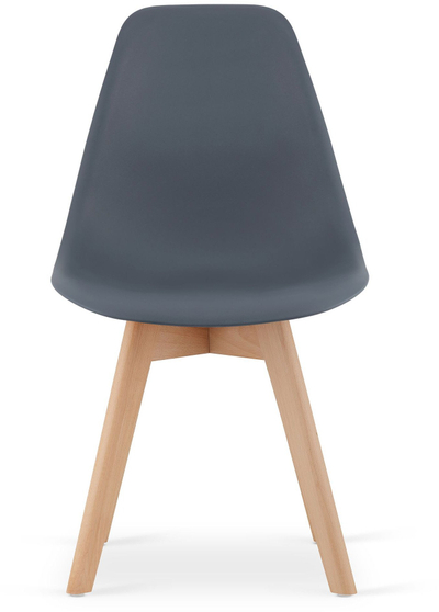 Karrige Graphite KITO, këmbë druri ahu, plastike polipropileni, gri grafit