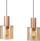 Llambadar varëse Netlighting MD17076-3B, 3xE27, xham, bronzi antik