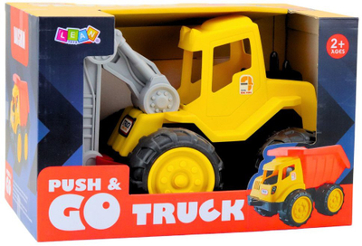 Eskavator kopshti Lean Toys për rërë, plastik, i verdhë