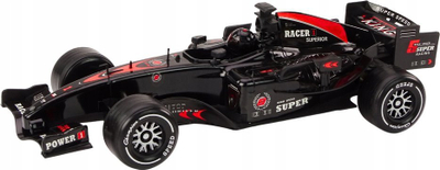 Lodër makinë garuese Lean Toys F1, 1:10, me drita dhe zhurma, e zezë