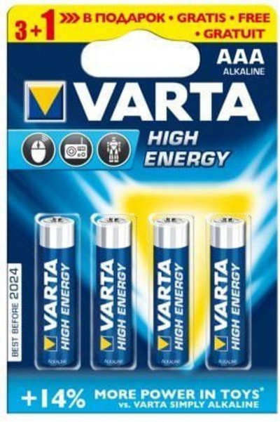 Set me bateri VARTA AAA /R03, 1.5 V, 4 copë