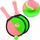 Set loje plazhi Enero Toys 2n1 Catch Ball Paddles, 2 raketa druri, 2 topa, shumngjyrësh