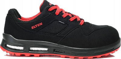 Këpucë pune ELTEN LAKERS XXT Low ESD S1P, nr. 41, antistatik, të zeza me të kuqe