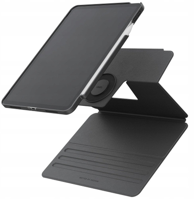 Mbulesë magnetike UNIQ Rovus Snapmount për iPad 11", rrotullim 360°, me mbajtëse për Apple Pencil, e zezë