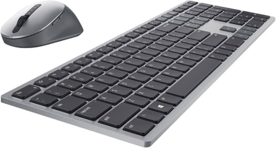 Сет тастатура и глушец Dell Premier KM7321W, безжичен, за повеќе уреди, темно сива