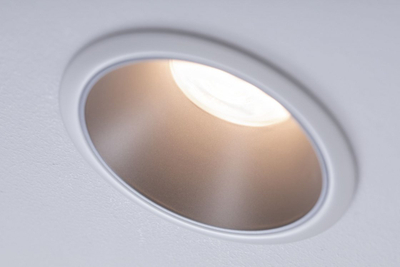 Spot tavanor LED Paulmann Cole 93398, GU10, 10W, i bardhë mat me argjend nga brenda