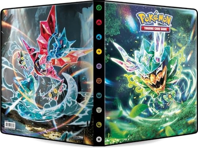 Album për letra Pokémon Ultra Pro Scarlet Violet Twilight Masquerade, 9 xhepa, mban 252 letra, shumëngjyrësh