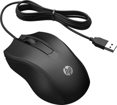 Mouse me kabllo HP 100 6VY96AA, USB, optik, i zi