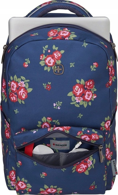 Çantë shpine laptopi Wenger Colleague 606469, 16", Navy Floral, blu e errët