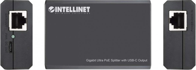 Ndarës PoE Intellinet Gigabit Ultra, USB C PD 45W, i zi