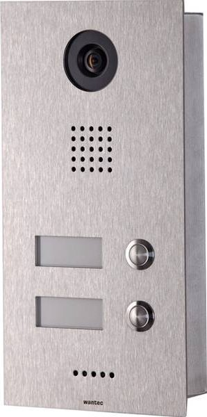 Panel dere me video Wantec Monolith C IP, interfon IP, çelik inox, ngjyrë metalike