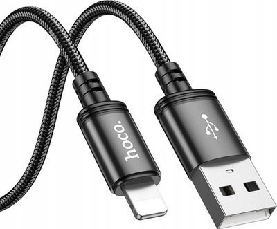 Kabllo karikimi HOCO X91 Radiance, Lightning, 3m, 2.4A, e zezë