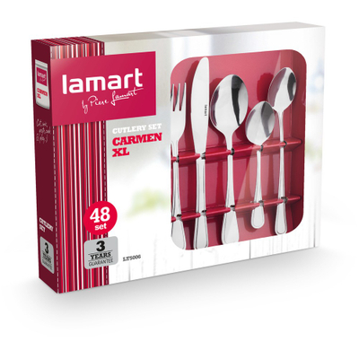 Set i pirunave, lugëve dhe thikave 48 copë, Lamart LT5006 Carmen XL