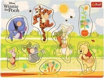 Puzzle druri Trefl Winnie the Pooh 61855, 8 copa, lodër mësuese, shumëngjyrëshe